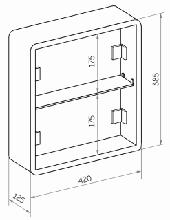 Зеркало-шкаф с подсветкой Continent Torneo Black МВК068 60см чёрный